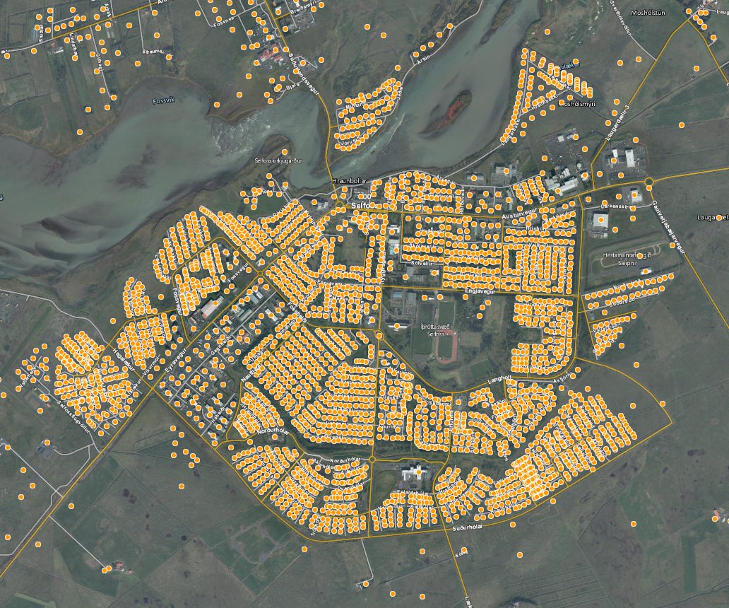 Snjallvæða mæla fyrir hitaveitu á Selfossi